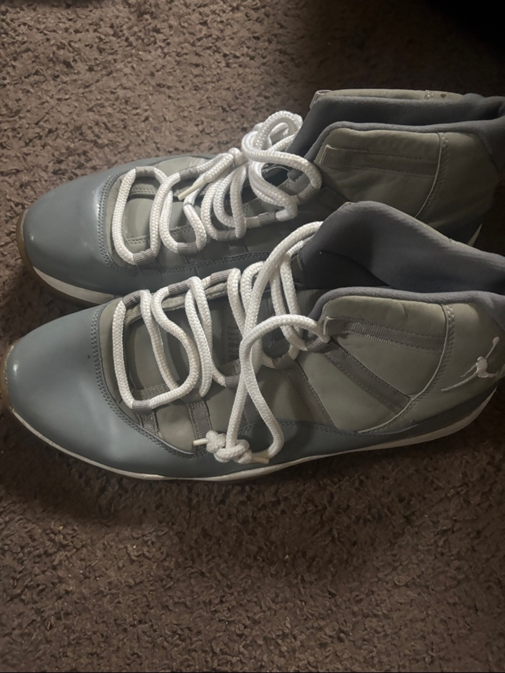 Jordan High Top Sneakers - Gray & White